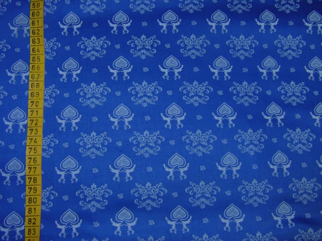 satén - srdíèka s kytièkami na modré - zvìtšit obrázek